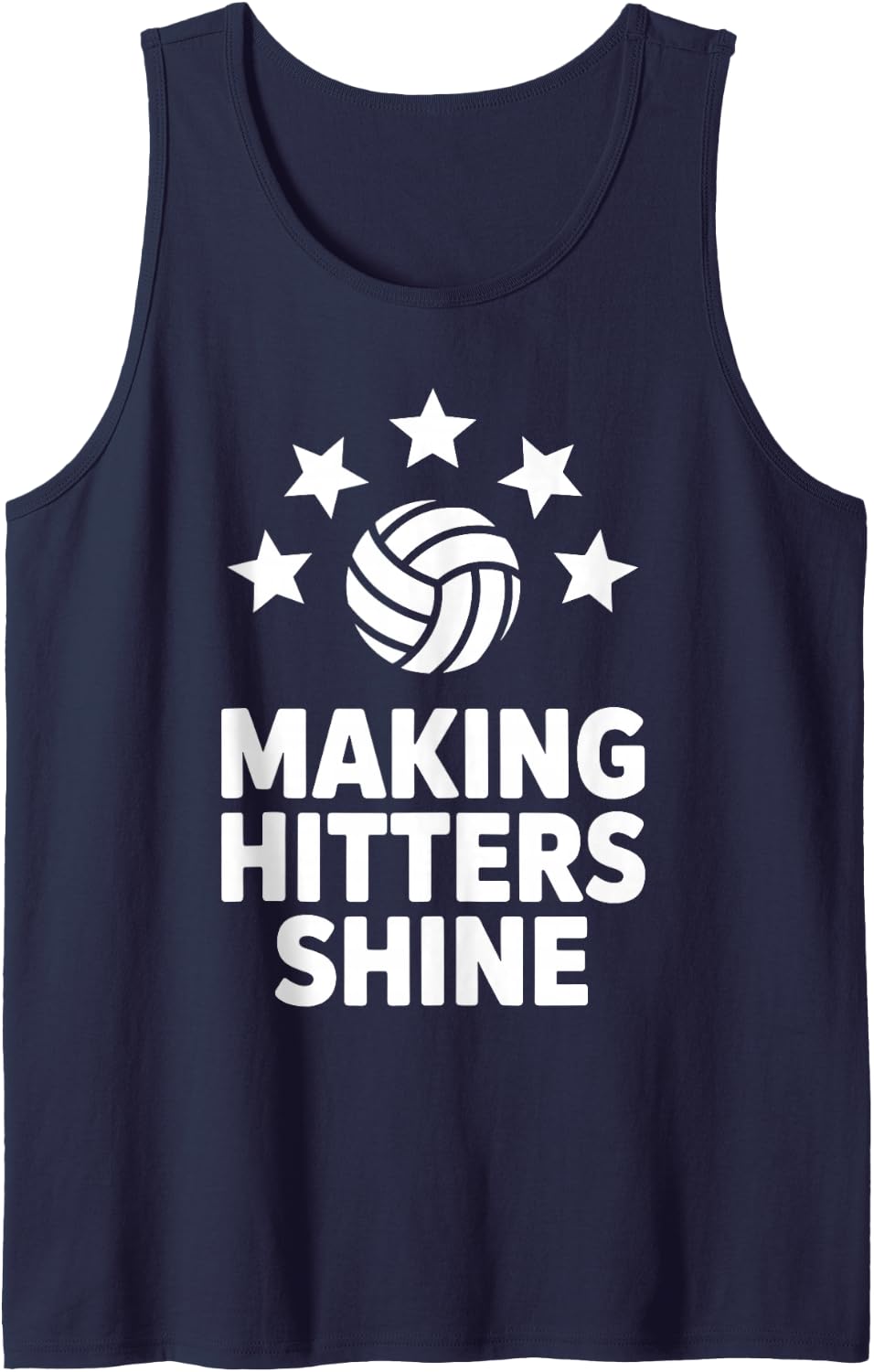 Volleyball Setter Design for Men Women Kid Volleyball Player Sleeveless Tank Top - Navy Blue