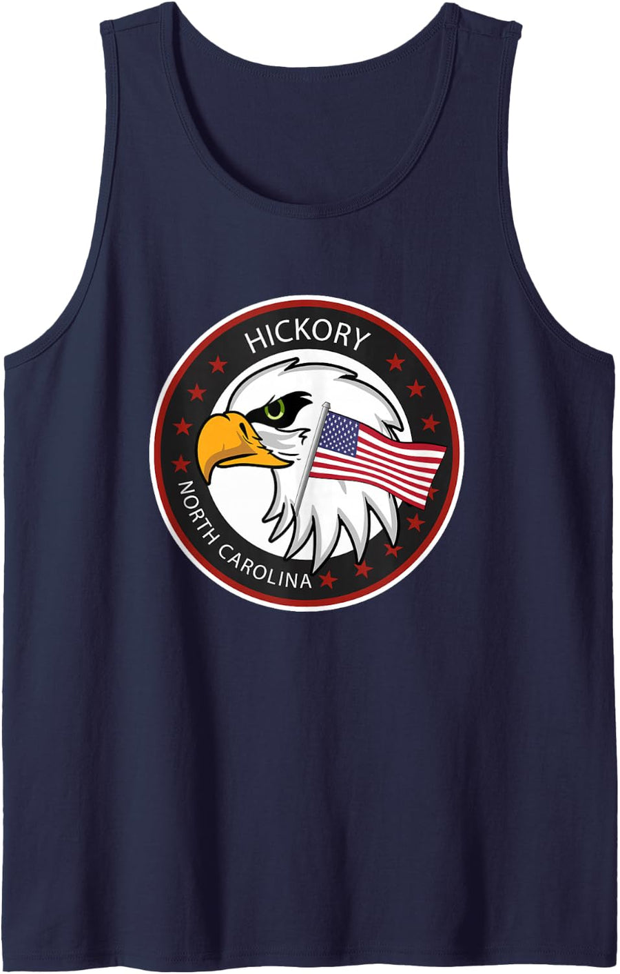 Hickory NC North Carolina Sleeveless Tank Top - Navy Blue