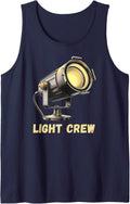 Light Crew for Stage Lighting Technicians Sleeveless Tank Top - Navy Blue