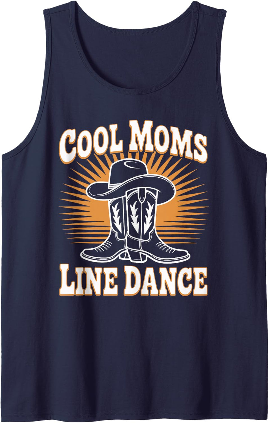 Cool Moms Line Dance Funny Line Dancing Tank Top - Navy Blue