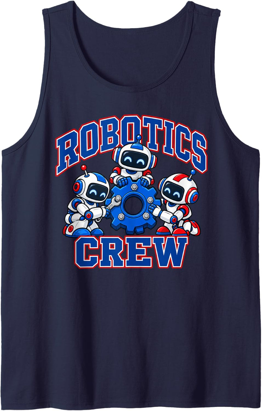 Robotics Crew Engineering and Coding Team Sleeveless Tank Top - Navy Blue
