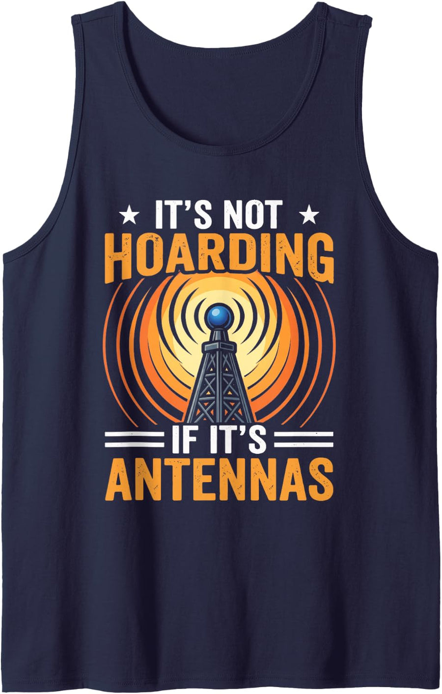 HAM Radio Professional Quote for a Ham Radio Amateur Sleeveless Tank Top - Navy Blue