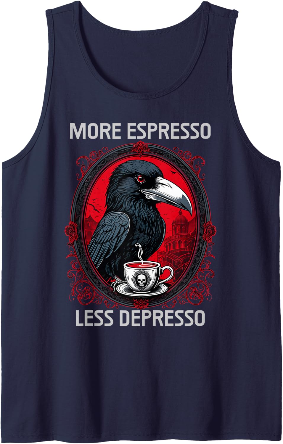 Midnight Roast Guild Sleeveless Tank Top - Navy Blue