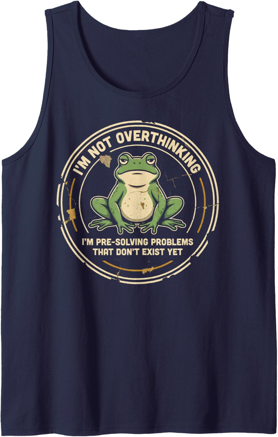 Im Not Overthinking Im Pre Solving Problems Tank Top - Navy Blue
