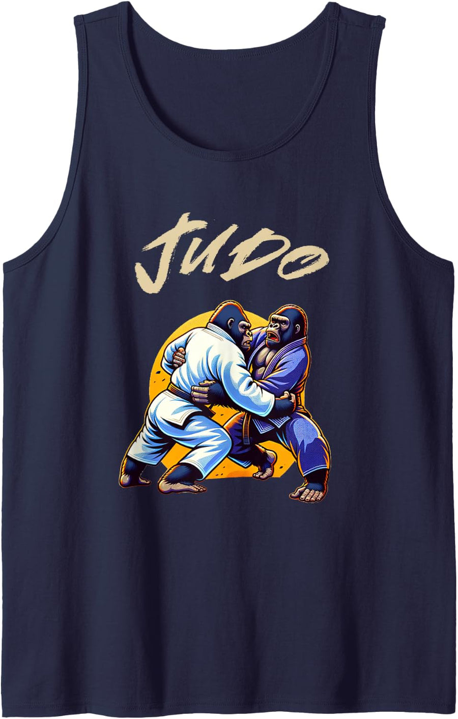 Strong Judo Gorillas - Japanese Grappling Tank Top - Navy Blue