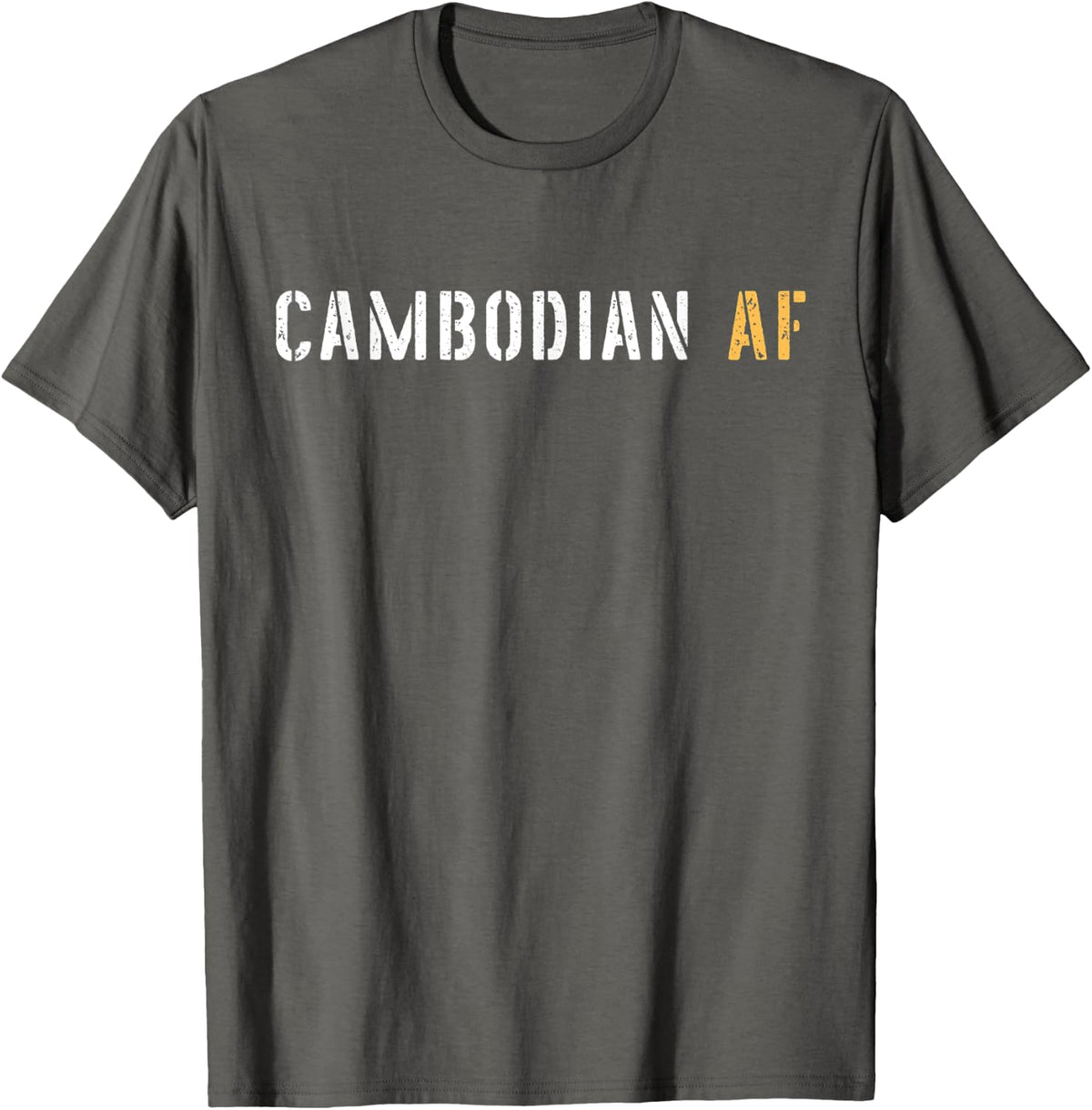 Funny Cambodian AF Proud Men Woman Cambodia Pride T-Shirt - Asphalt Grey