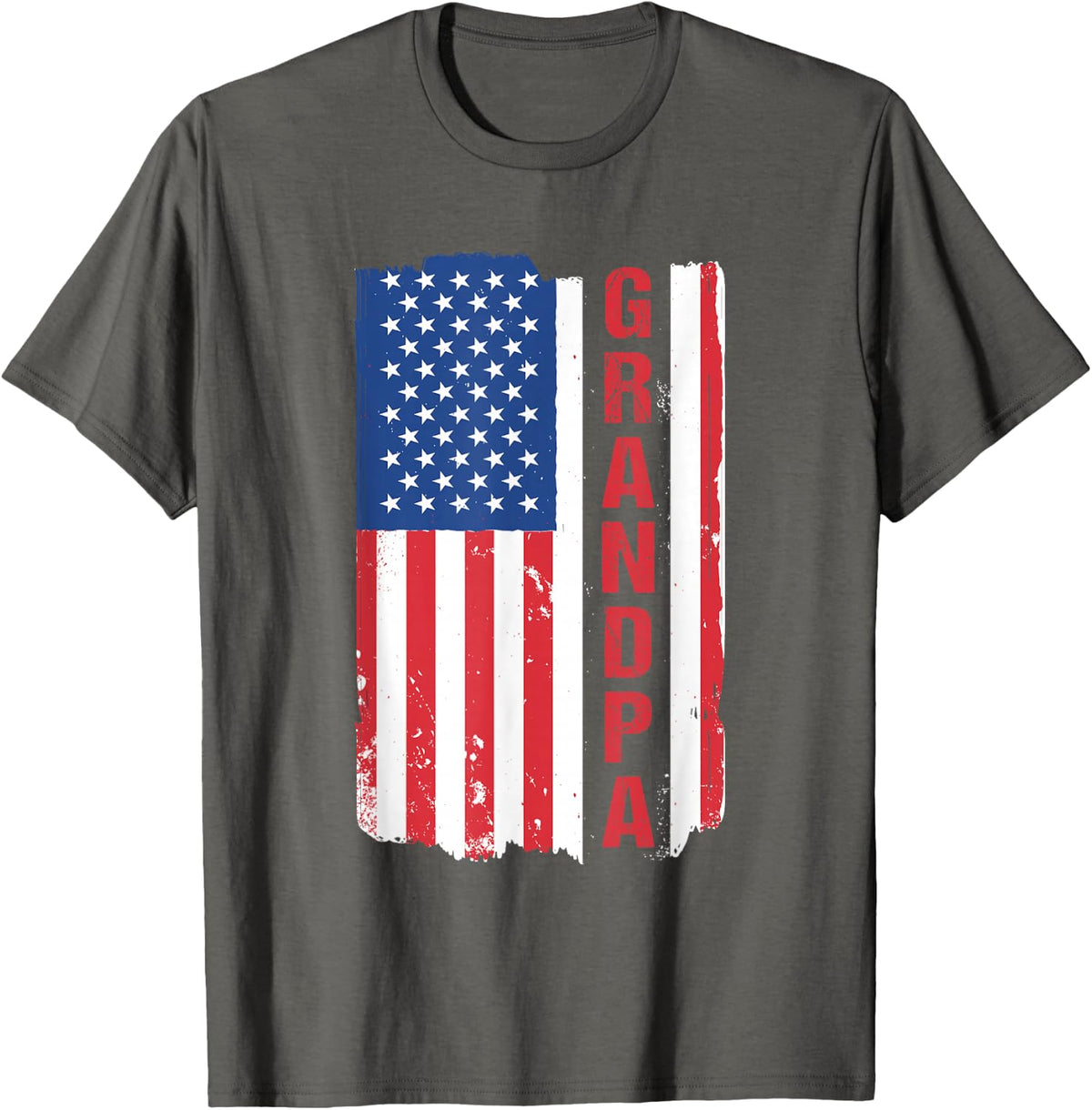 Patriotic Grandfather Gramps Granddad Grandpa T-Shirt - Asphalt Grey