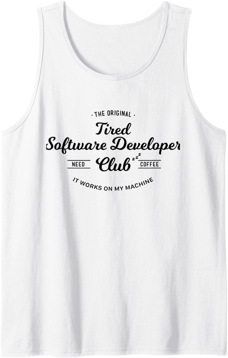 Funny Software Developer Sleeveless Tank Top - White