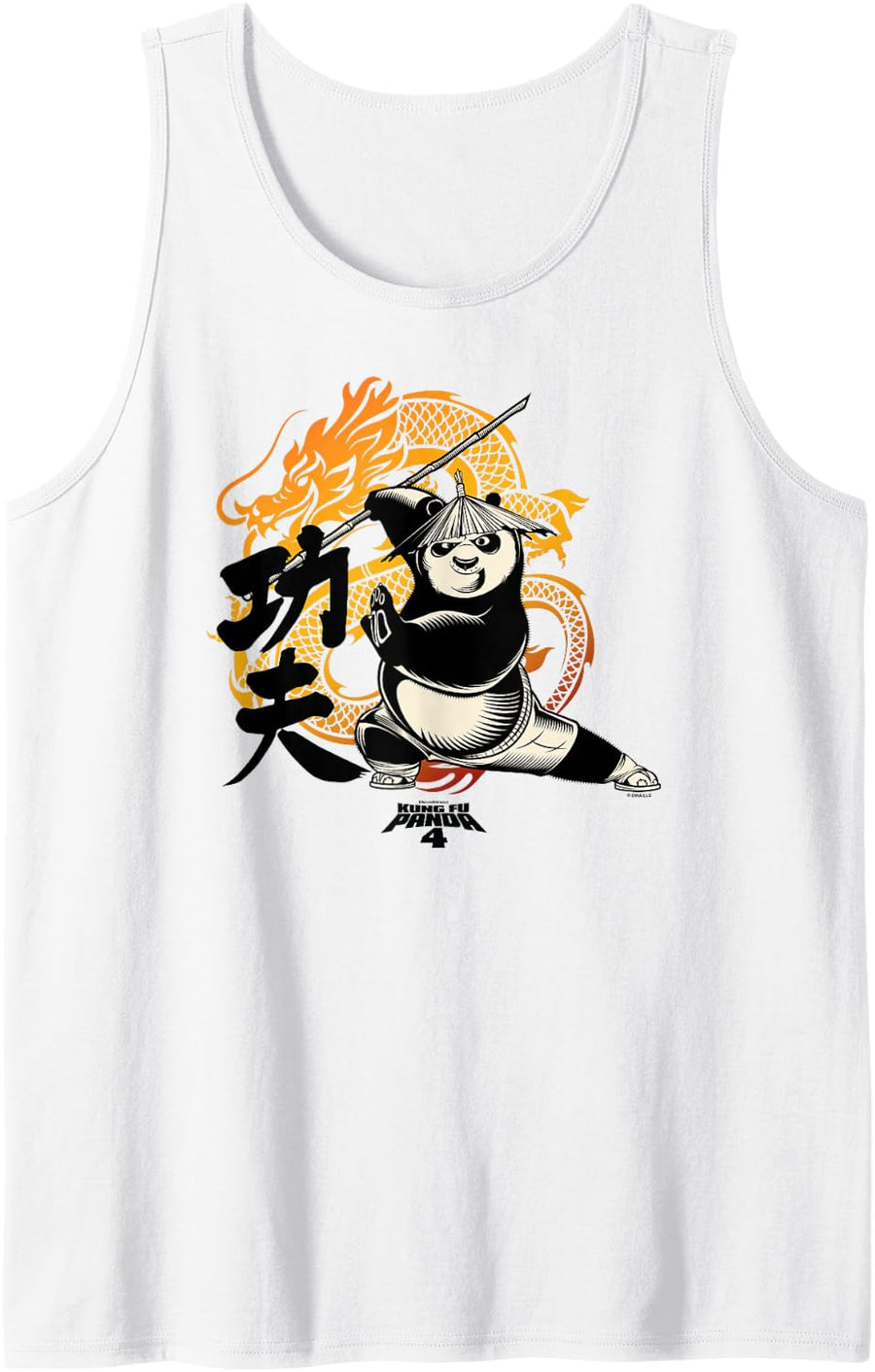 Kung Fu Panda 4 Master Po Dragon Warrior Awesome Portrait Tank Top - White
