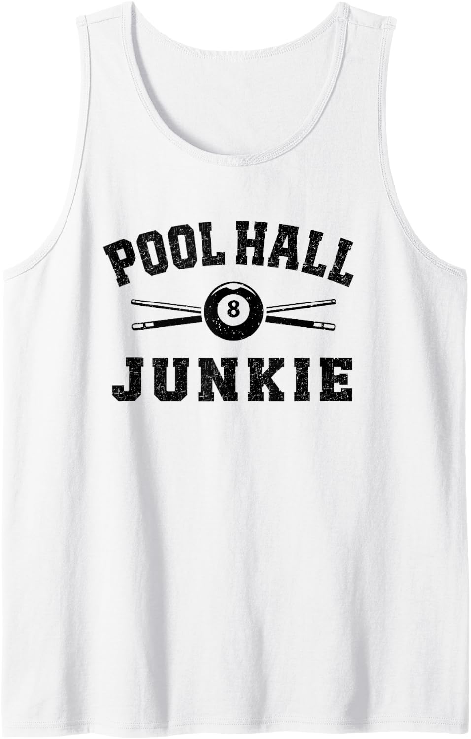 Billiards Pool Hall Junkie Pool Player Tank Top - White