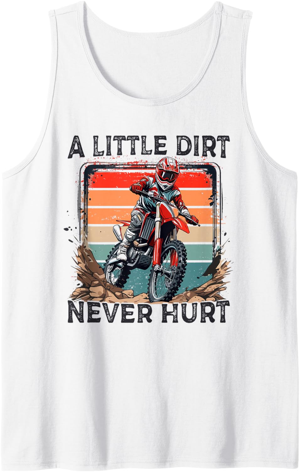 Motocross Outfit Dirt Bike Accessories Boys Girls Men Women Tank Top - White