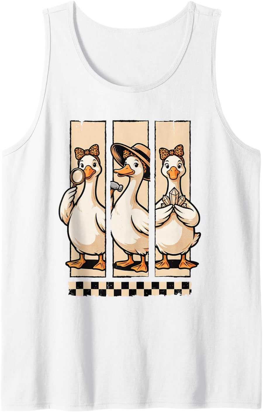 Rock Collecting Rockhounding Geology Mineral Crystal Hound Tank Top - White