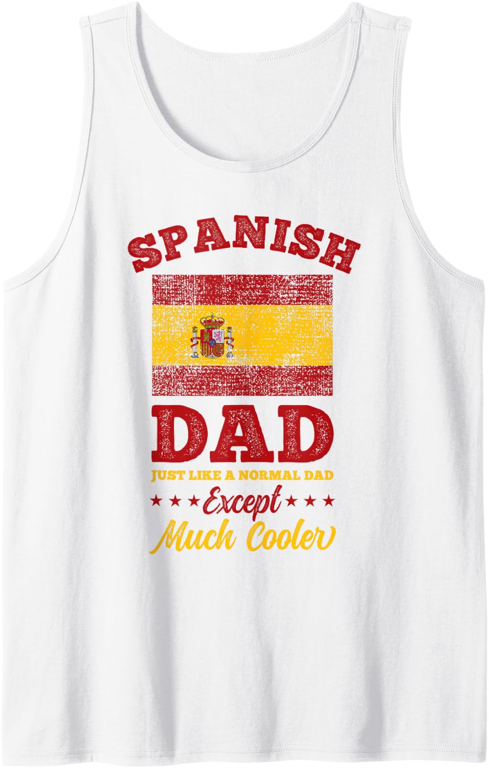 Mens Spanish Dad Fathers Day Tank Top - White
