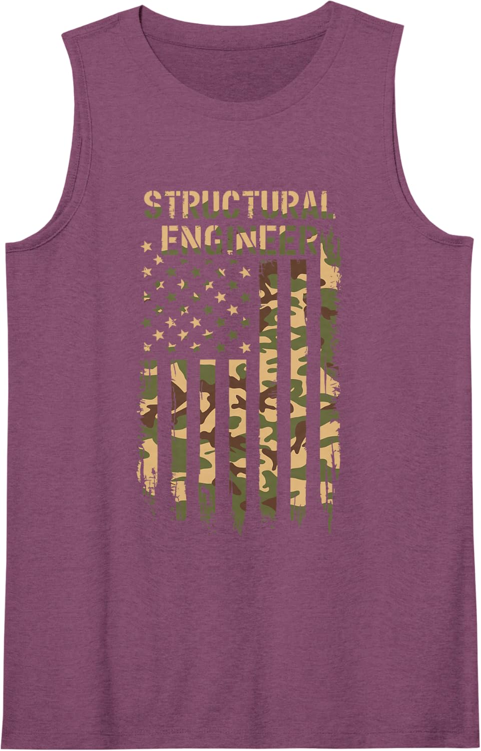 Structural Engineer American Flag Camo Sleeveless Tank Top - Purple