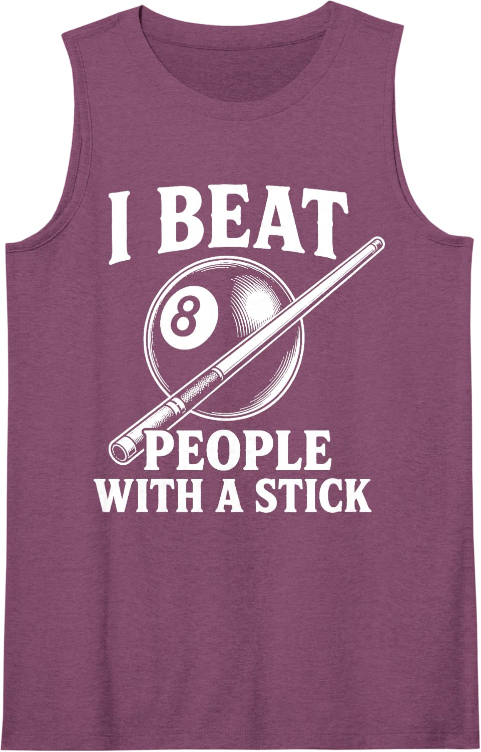 Funny Pool Player Billiards Sleeveless Tank Top - Purple