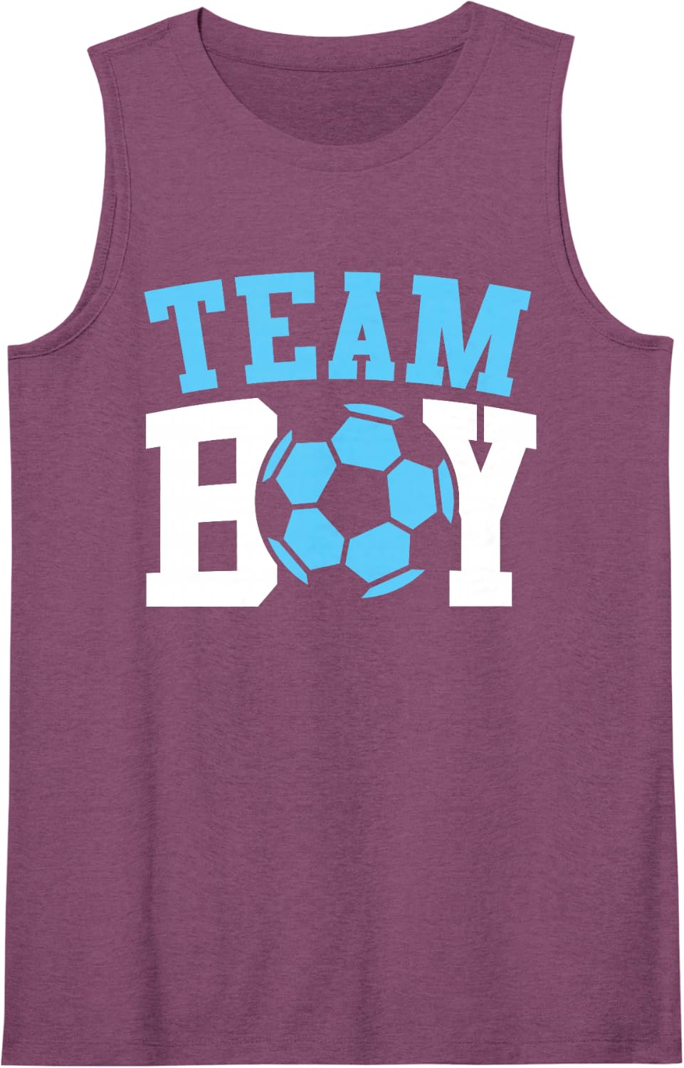 Gender Reveal Soccer Football Team Boy Sleeveless Tank Top - Purple