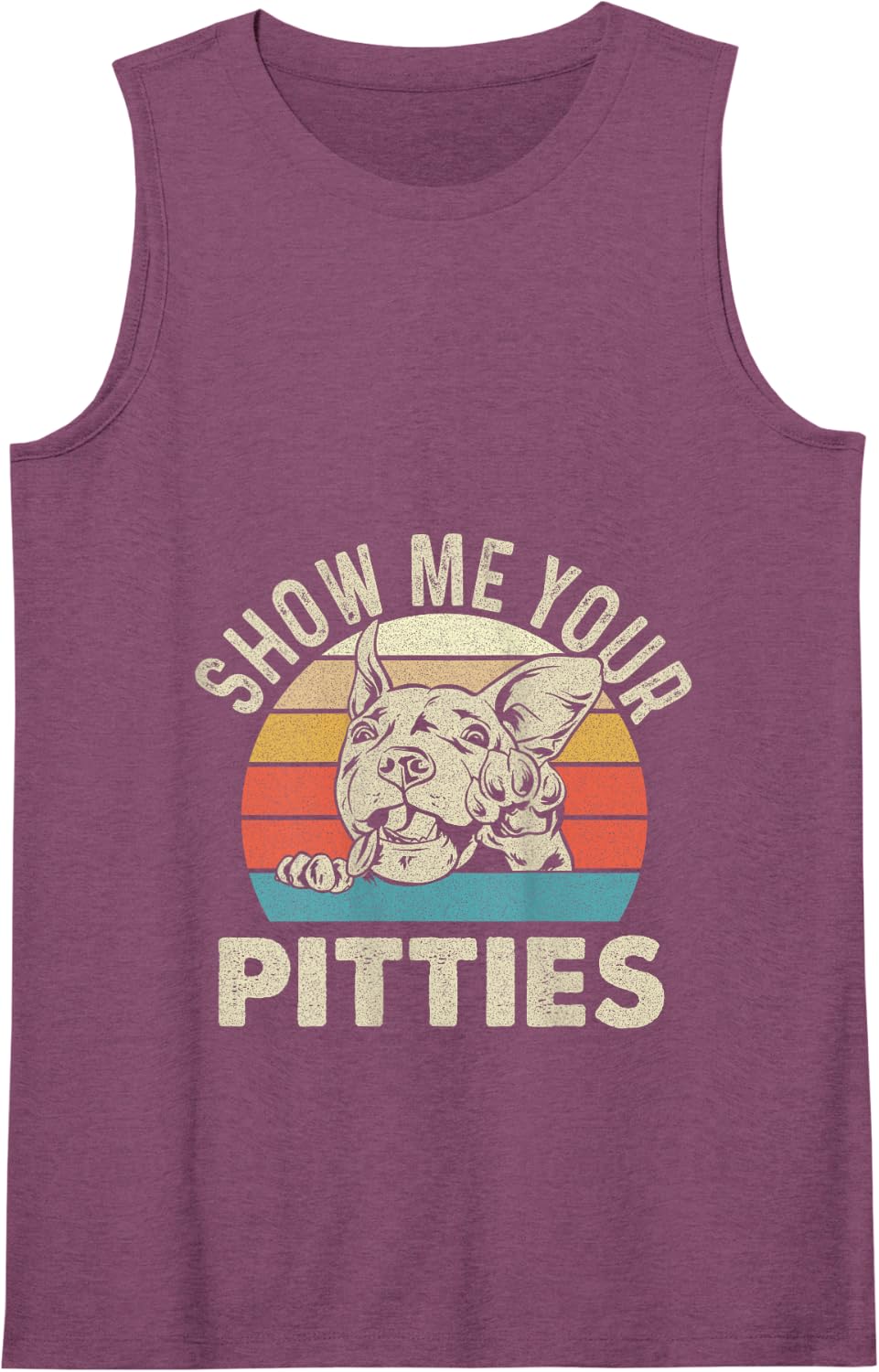 Show Me Your Pitties - Pitbull Lover Pibble Pit Bull Terrier Tank Top - Purple