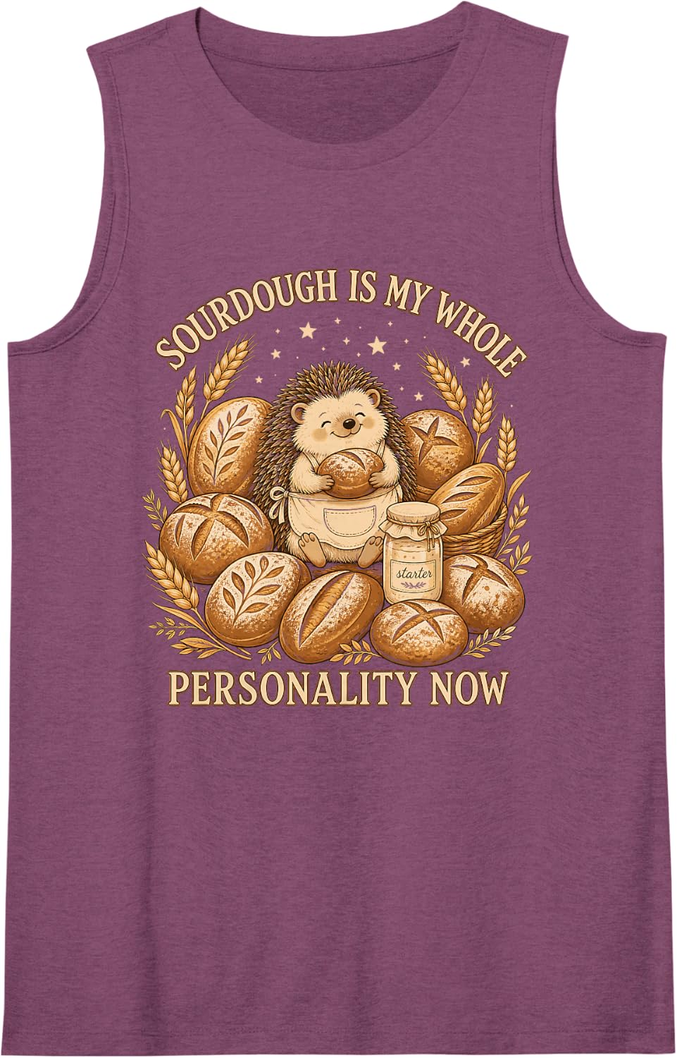 Hedgehog Sourdough is My Whole Personality Now Tank Top - Purple