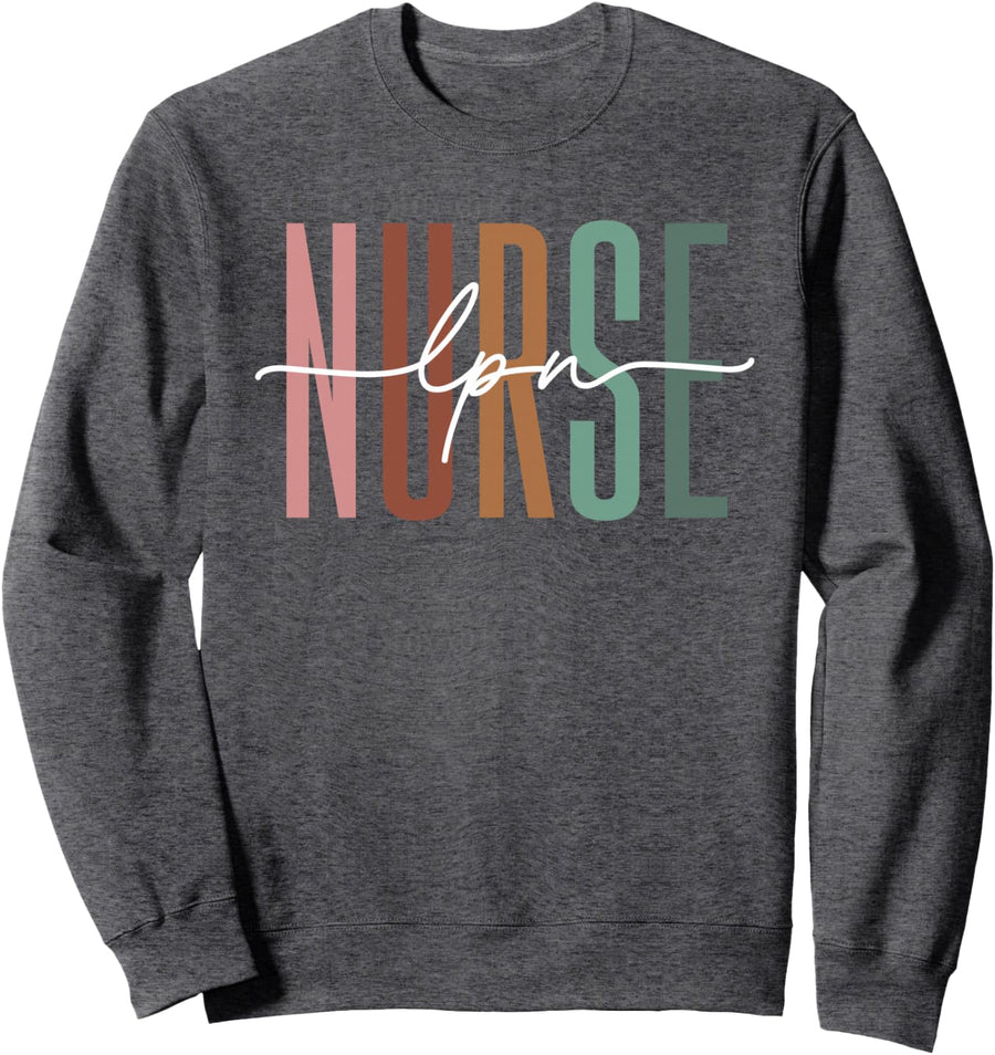 Licensed Practical Nurse - LPN Nurse Gift Unisex Adult Healthcare Nurse-Themed Sweatshirt - Black, Medium - Adult Unisex