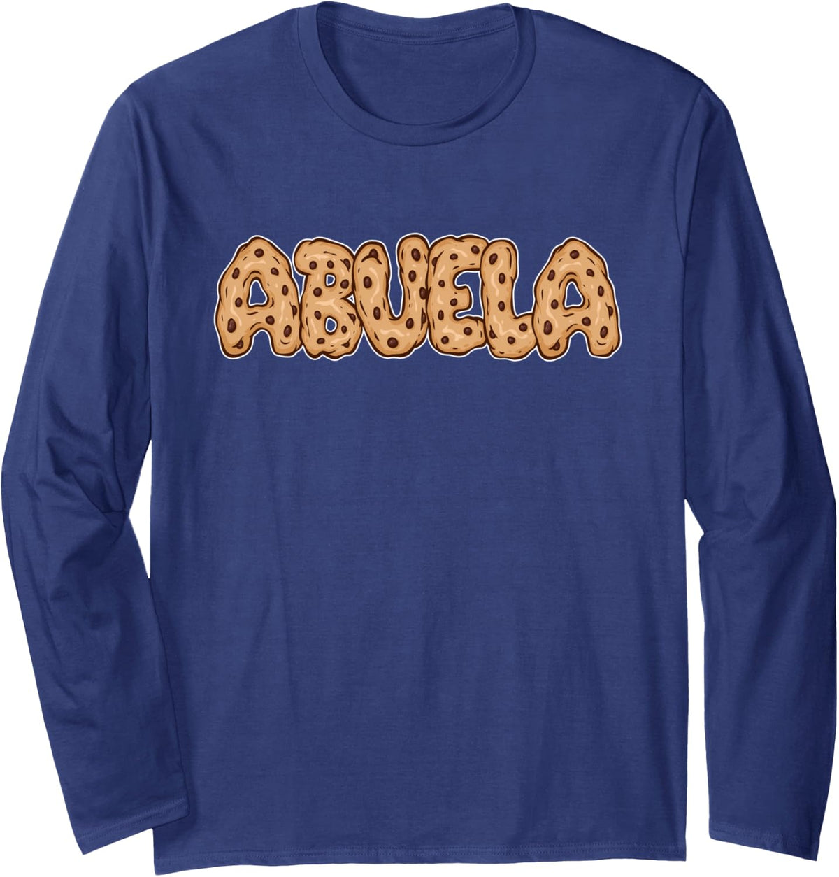 Cookies Grandma Abuela Christmas Costume Long Sleeve T-Shirt - Adult Unisex Navy Blue