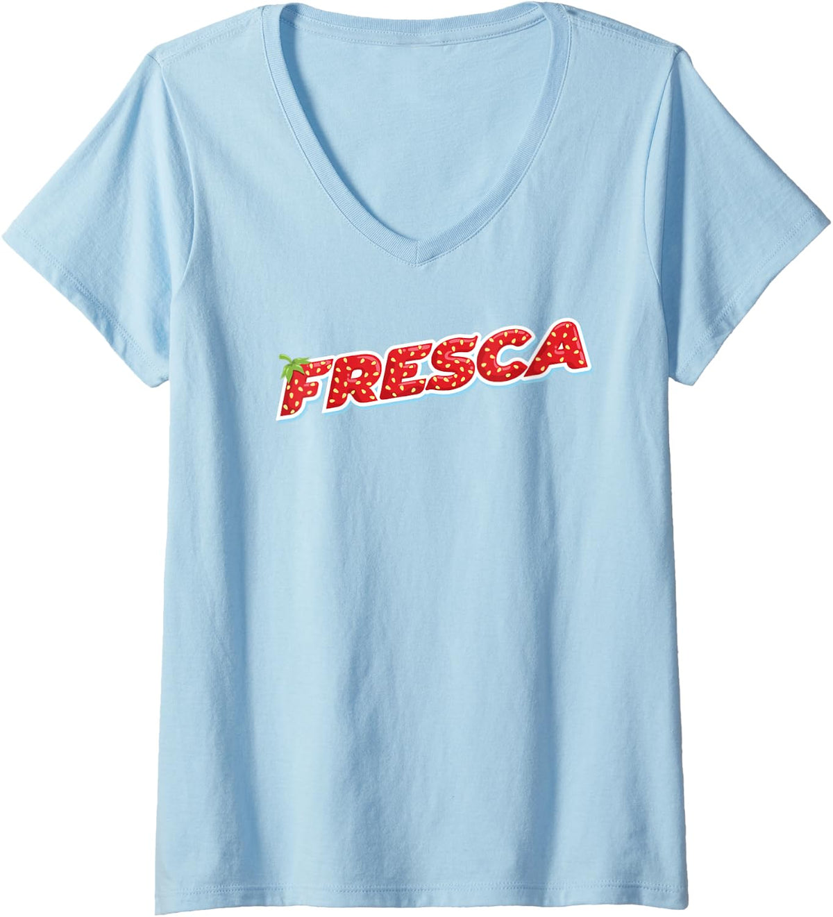 Womens Fresca V-Neck T-Shirt - Baby Blue