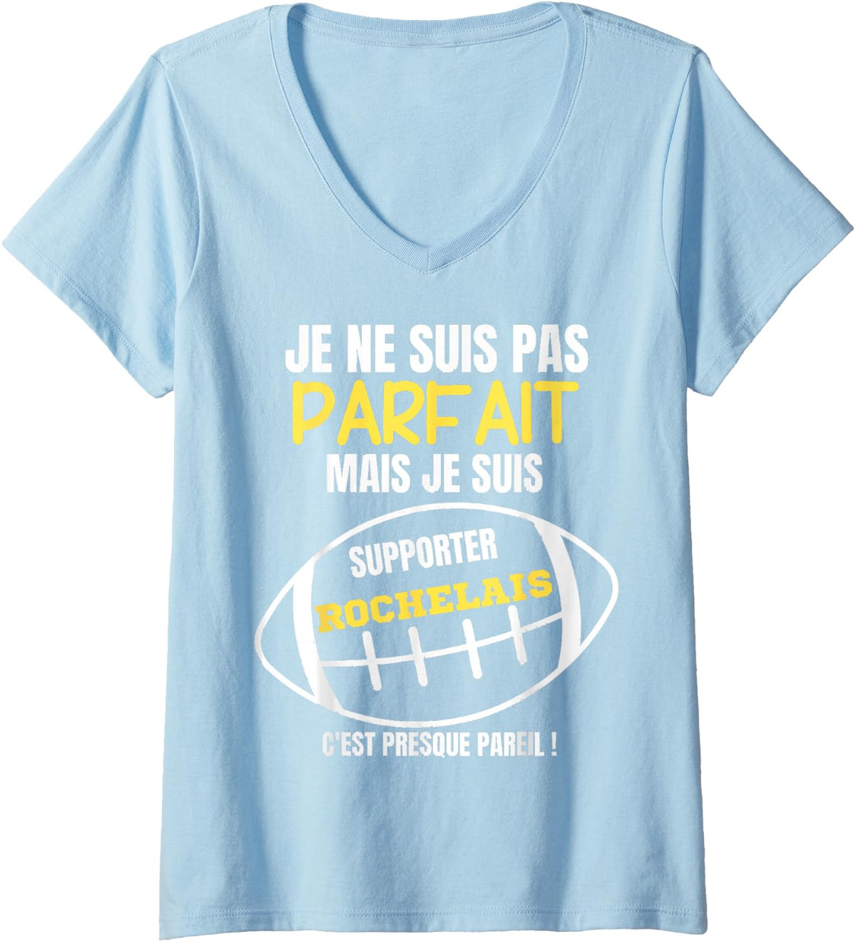 Women's I Am Not Parf AIT But I Am Supporter Rochelais V-Neck T-Shirt - Baby Blue