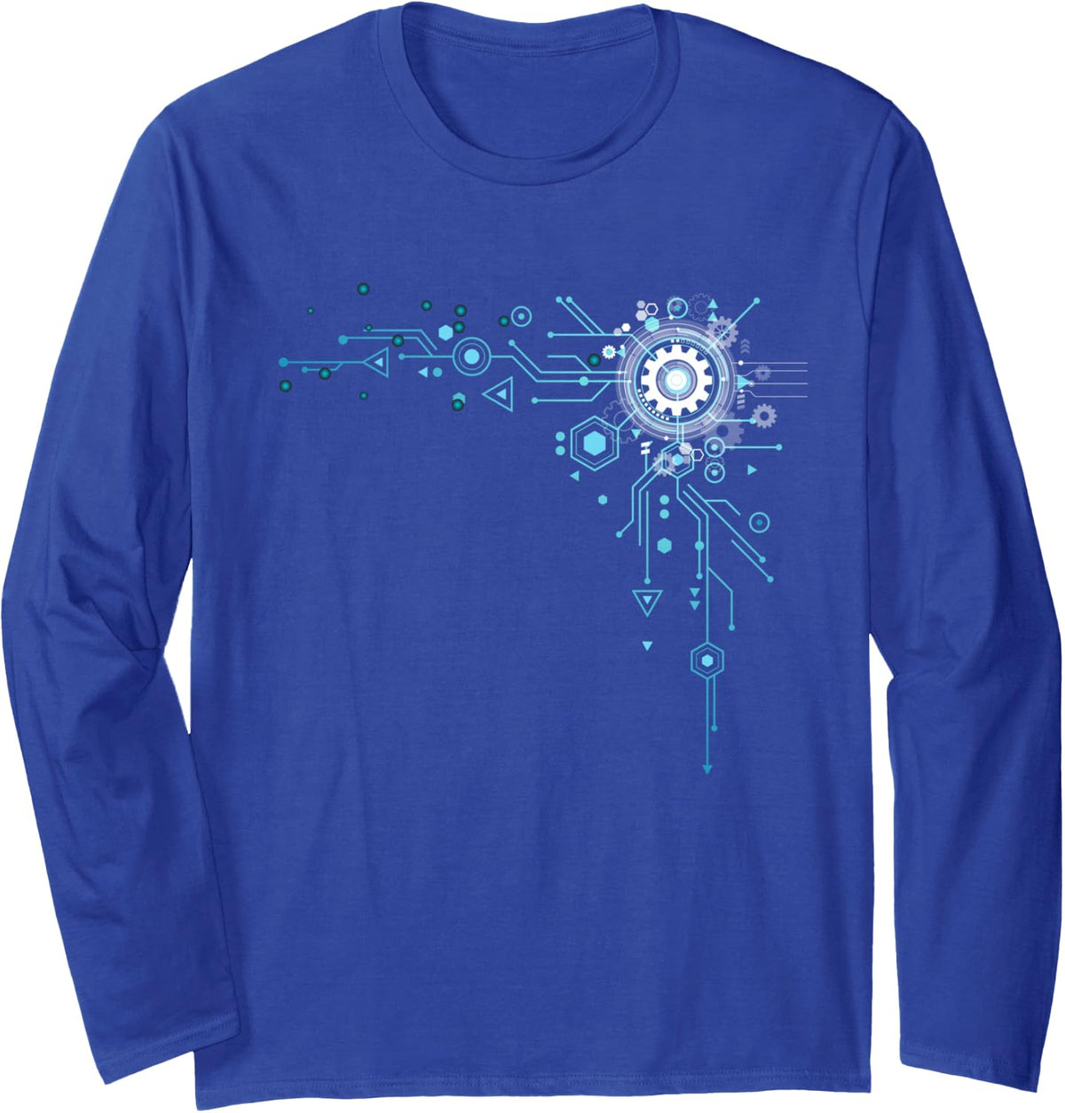 Computer Nerd Engineer Tech Geek Computer Nerd Software Long Sleeve T-Shirt - Adult Unisex Royal Blue