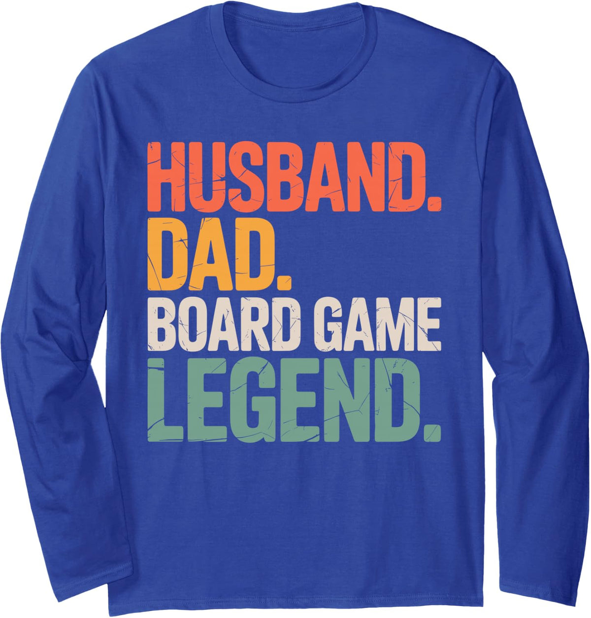 Cute Board Game Art for Dad Father Men Board Gamer Meeple Long Sleeve T-Shirt - Adult Unisex Royal Blue