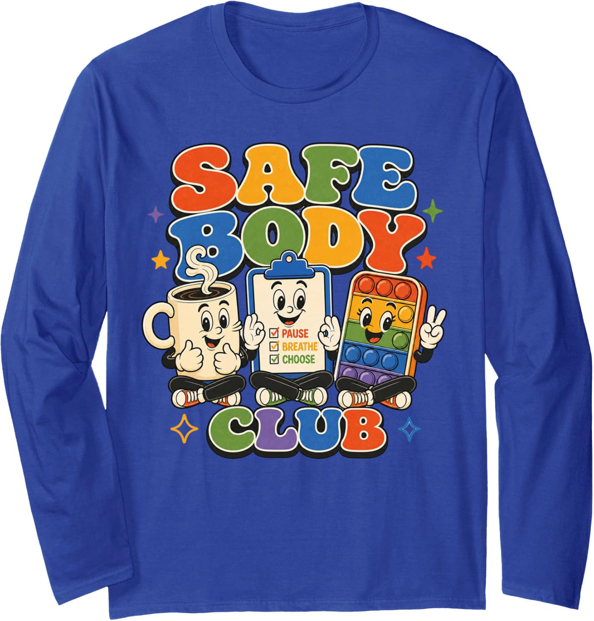 SPED Teacher para Retro 70s Behavior para Professional Cute Long Sleeve T-Shirt - Adult Unisex Royal Blue