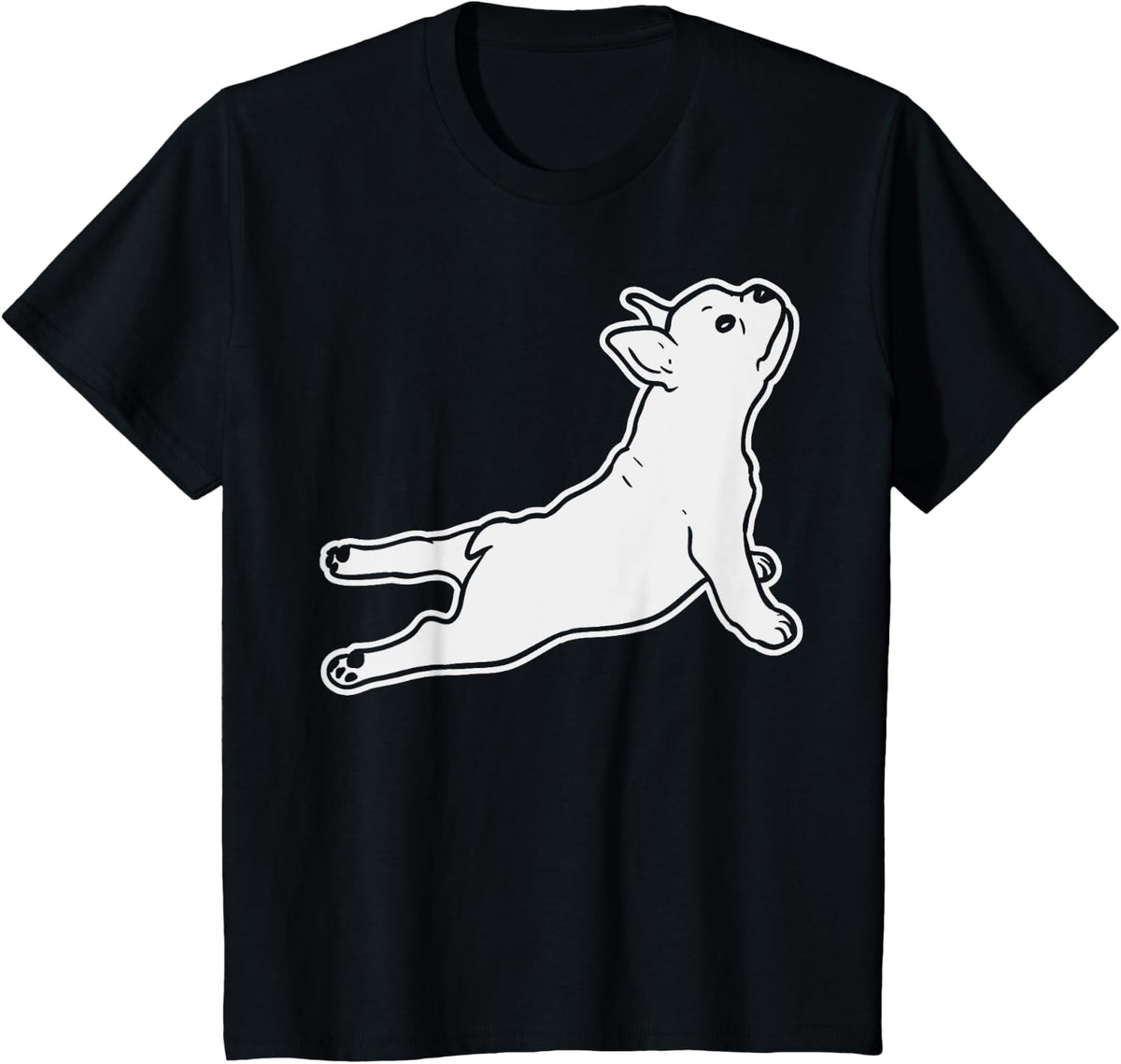French Bulldog Yoga Cute Workout Animal Pet Dog Lover Men Women Kids T-Shirt - Black