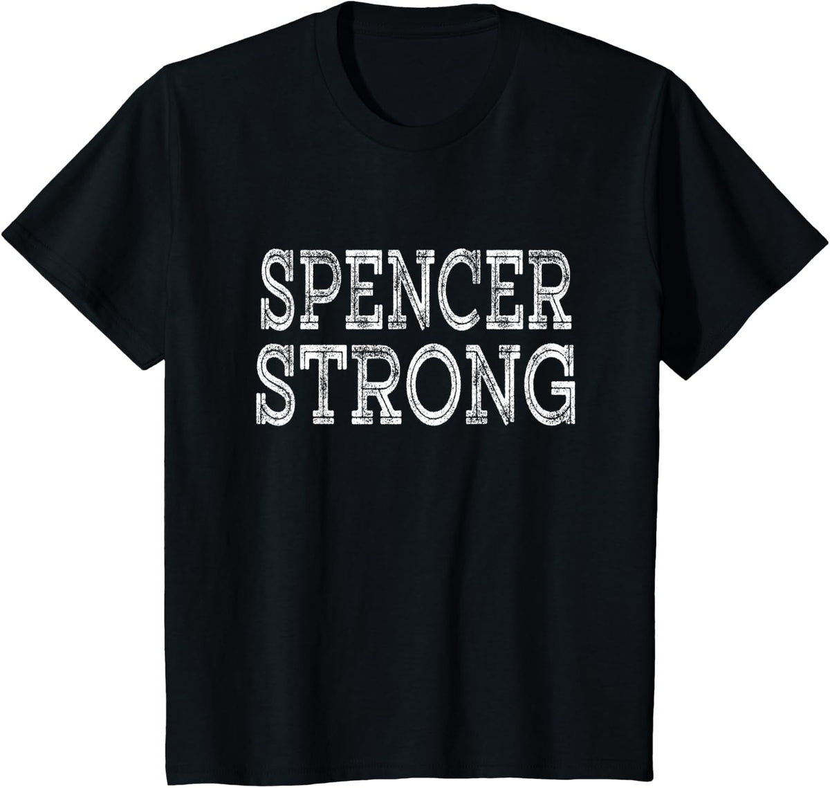 SPENCER Strong Squad Family Reunion Last Name Team Custom T-Shirt - Black