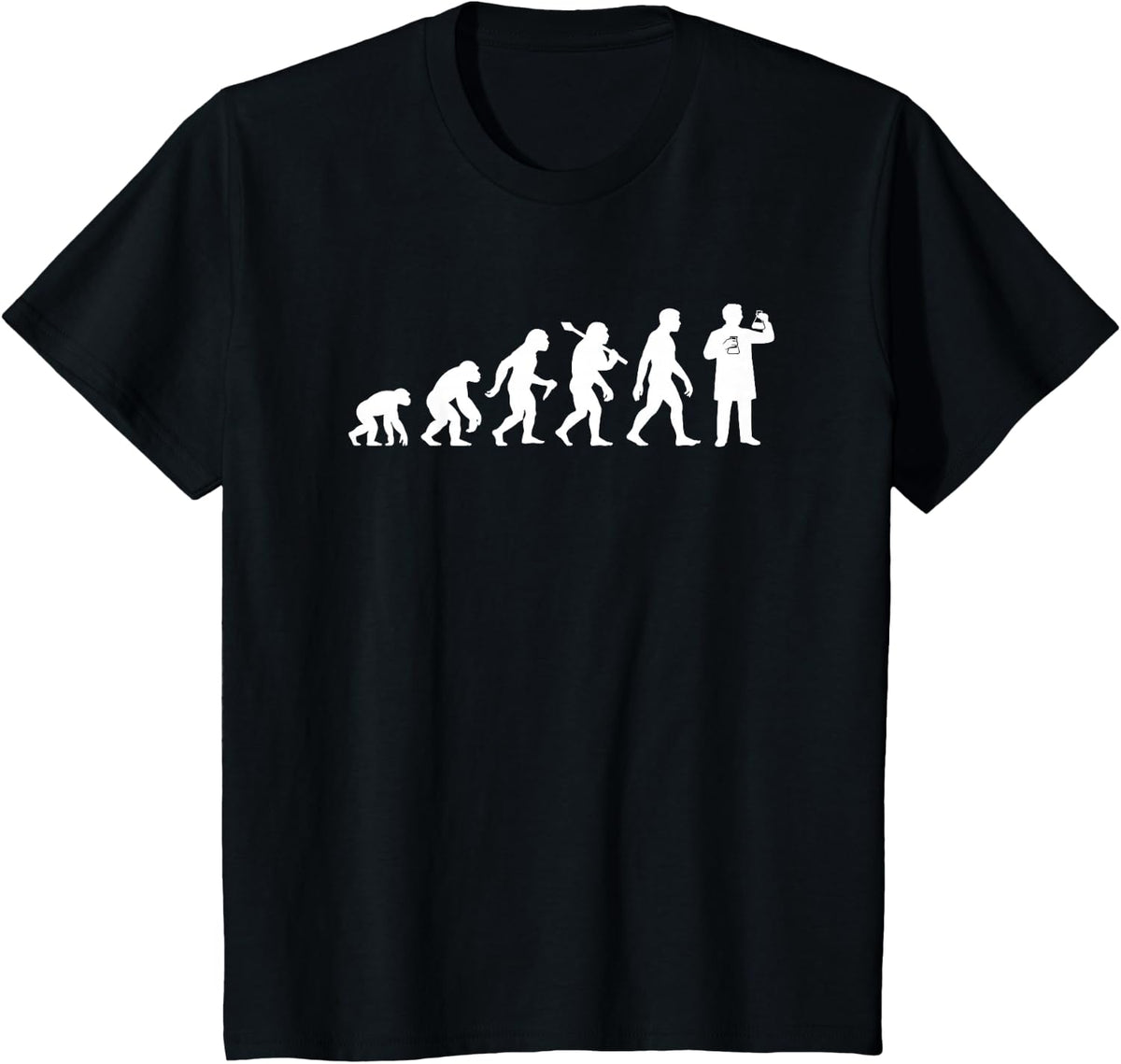 Chemist Evolution for Chemistry Teacher Or Professor Funny T-Shirt - Black