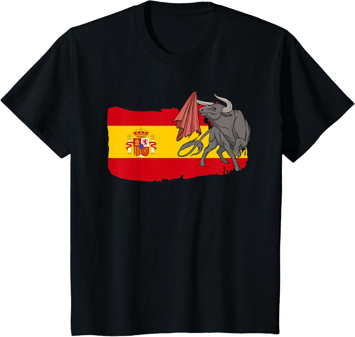 Spanish Bull | Proud Spaniard | Spain Flag | Toro Español T-Shirt - Black