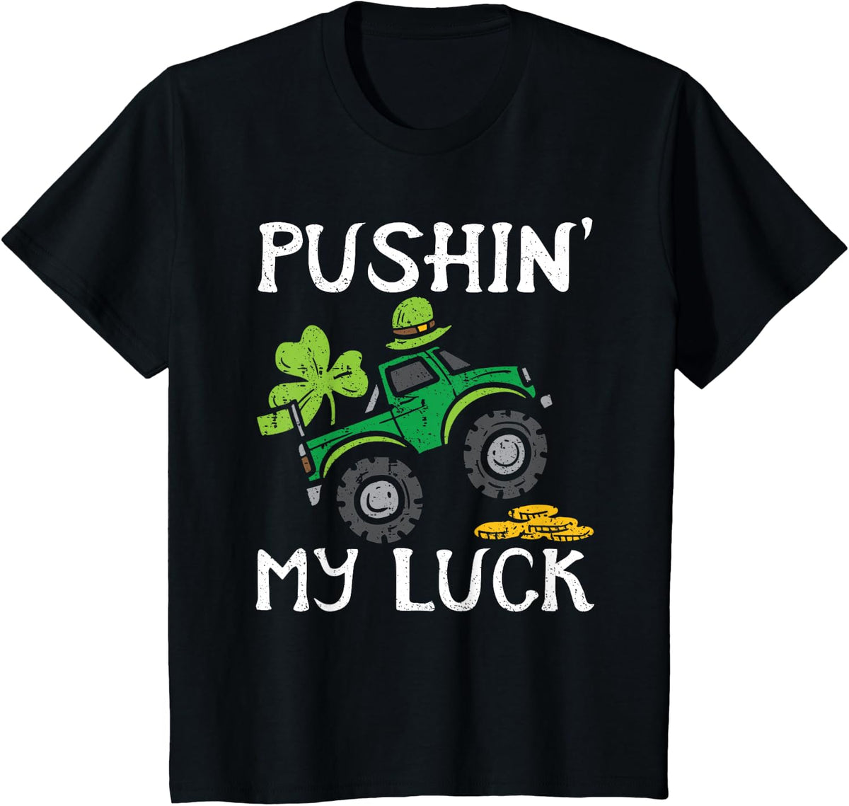 Pushing My Luck Toddler Shirt - Toddler St. Patricks Day Boy T-Shirt - Black