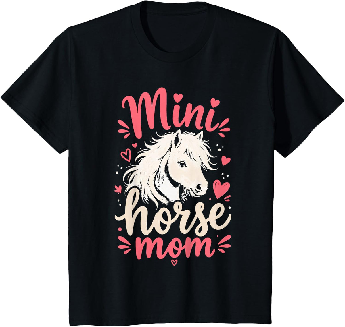 Cute Mini Horse Owner T-Shirt - Black