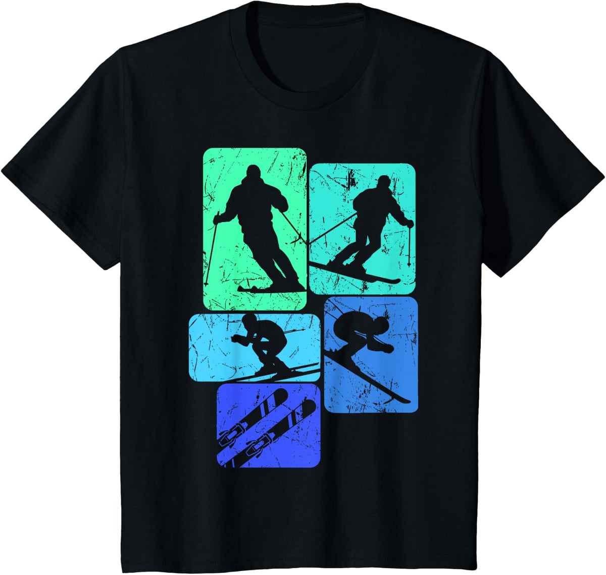 Skiing, skiing T-Shirt - Black