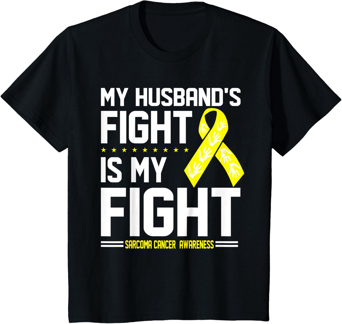 My Husband Sarcoma Cancer Awareness Shirt T-Shirt - Black
