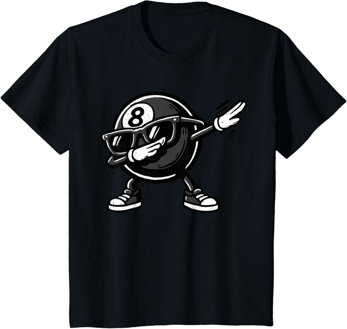 Dabbing 8 Ball Billiard Funny Pool Player Dab Dance T-Shirt - Black