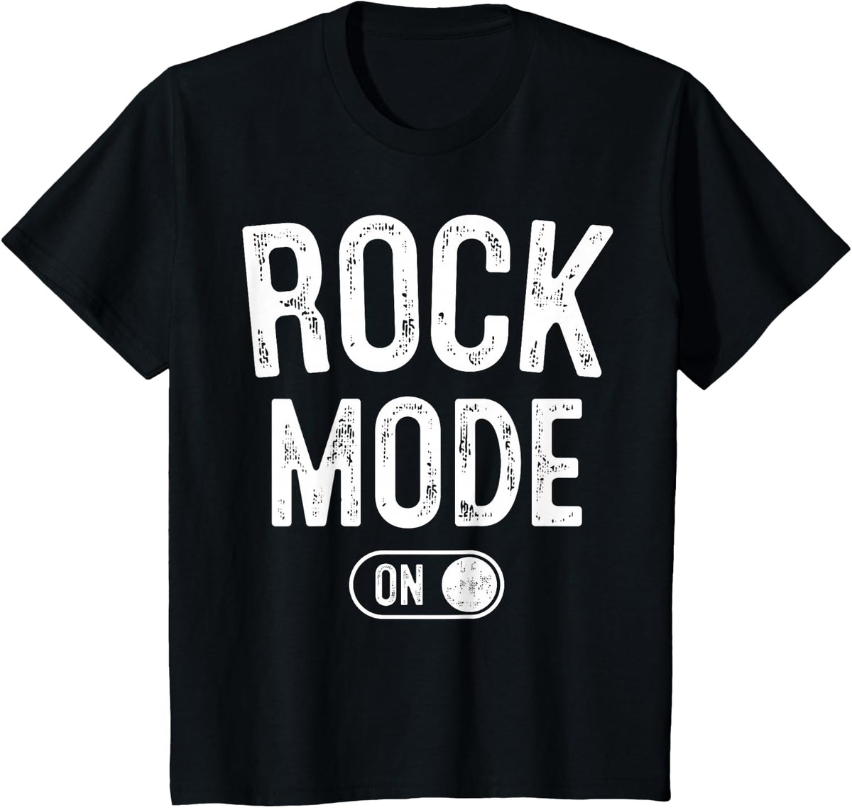 Rock Mode On Funny Rocker Gift Guitar Lover Guitarist T-Shirt - Black