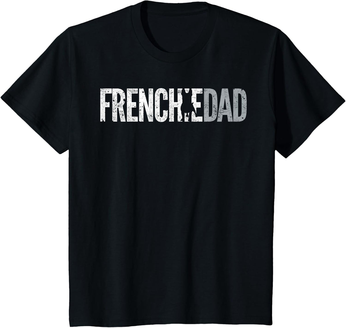 Frenchie Dad | French Bulldog Father Dog Dad T-Shirt - Black