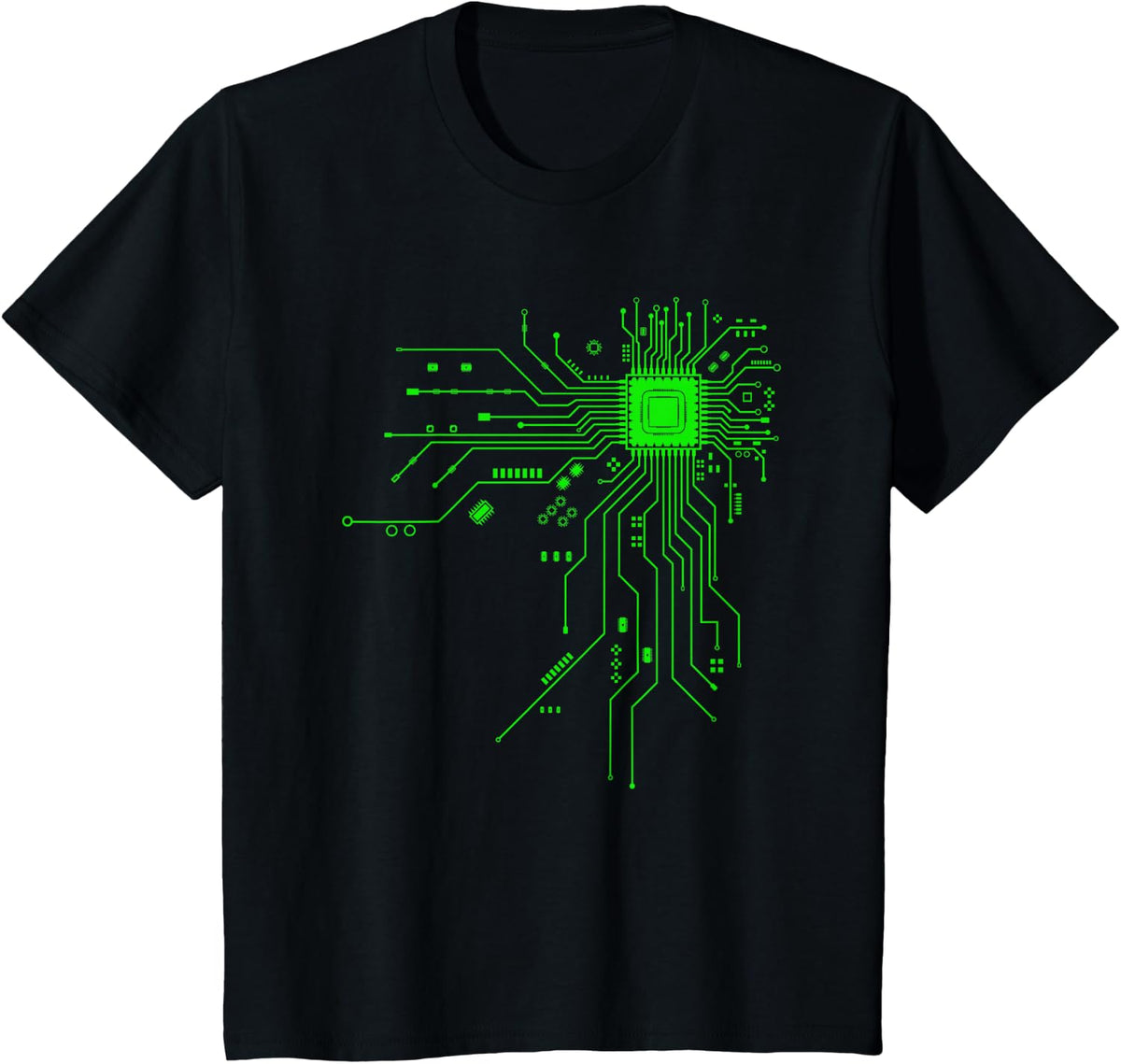 Funny Computer Geek PCB Design CPU Chip Circuit Board T-Shirt - Black