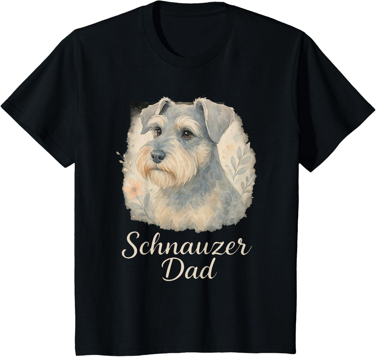 Schnauzer Dad Miniature Schnauzer Dog Father Fathers Day T-Shirt - Black