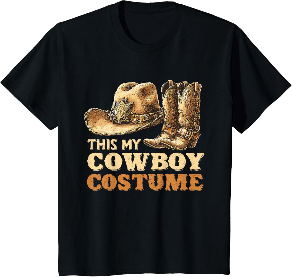 This is My Cowboy Cowgirl Costume Western Country Rodeo T-Shirt - Black