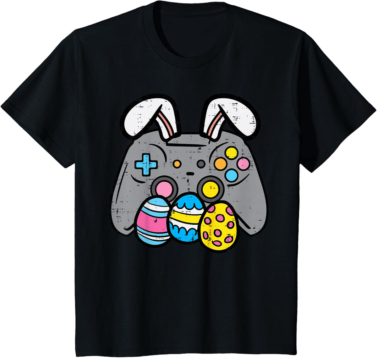 Easter Video Game Bunny Eggs Gaming Tees T Shirts for Men Boys Kids Teens Gamer - Black