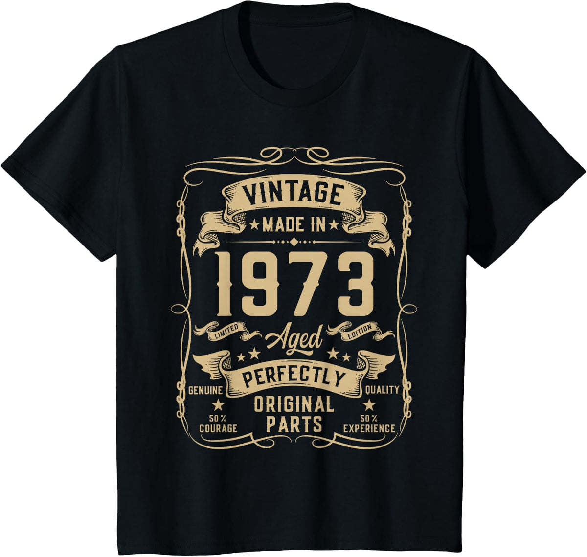 Vintage 1973 53yr 53rd Birthday Gifts for Men 53 Years Old T-Shirt - Black