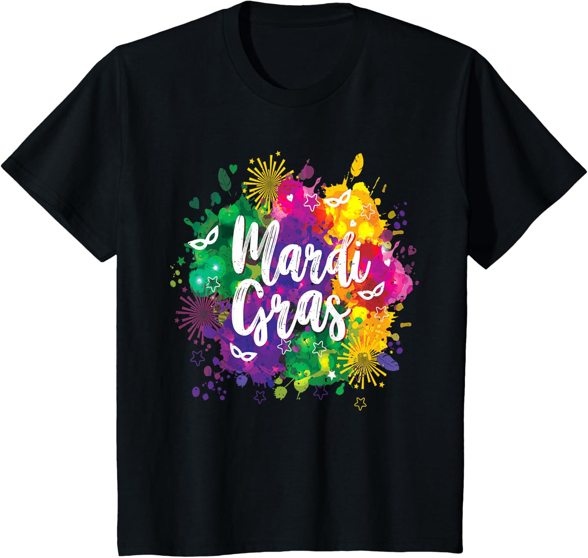 Mardi Gras Shirt for Women, Men & Kids Fat Tuesday T-Shirt T-Shirt - Black