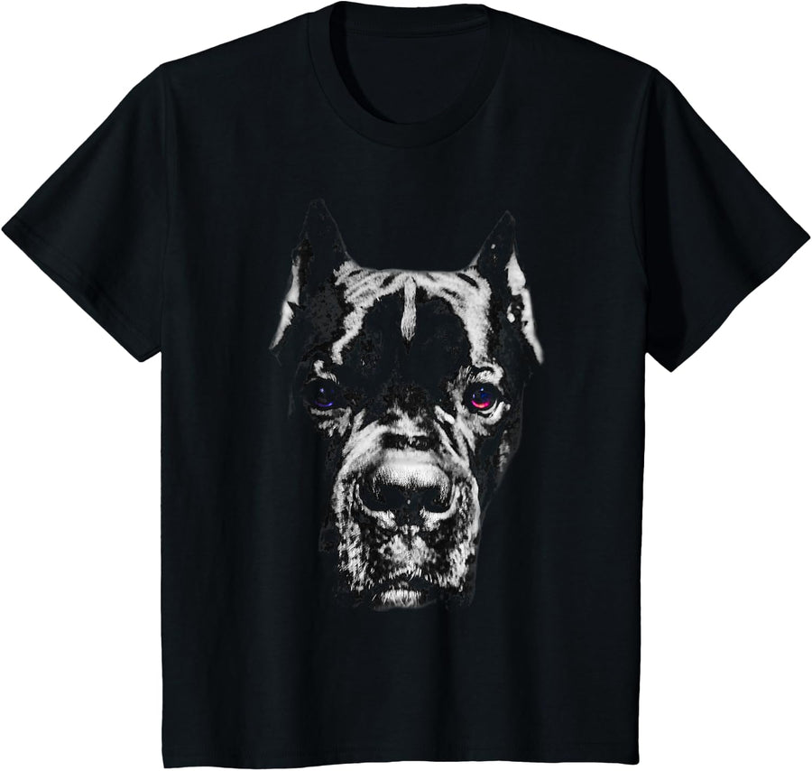 Cane Corso Head Italian Mastiff Dog Mother Gifts T-Shirt - Black