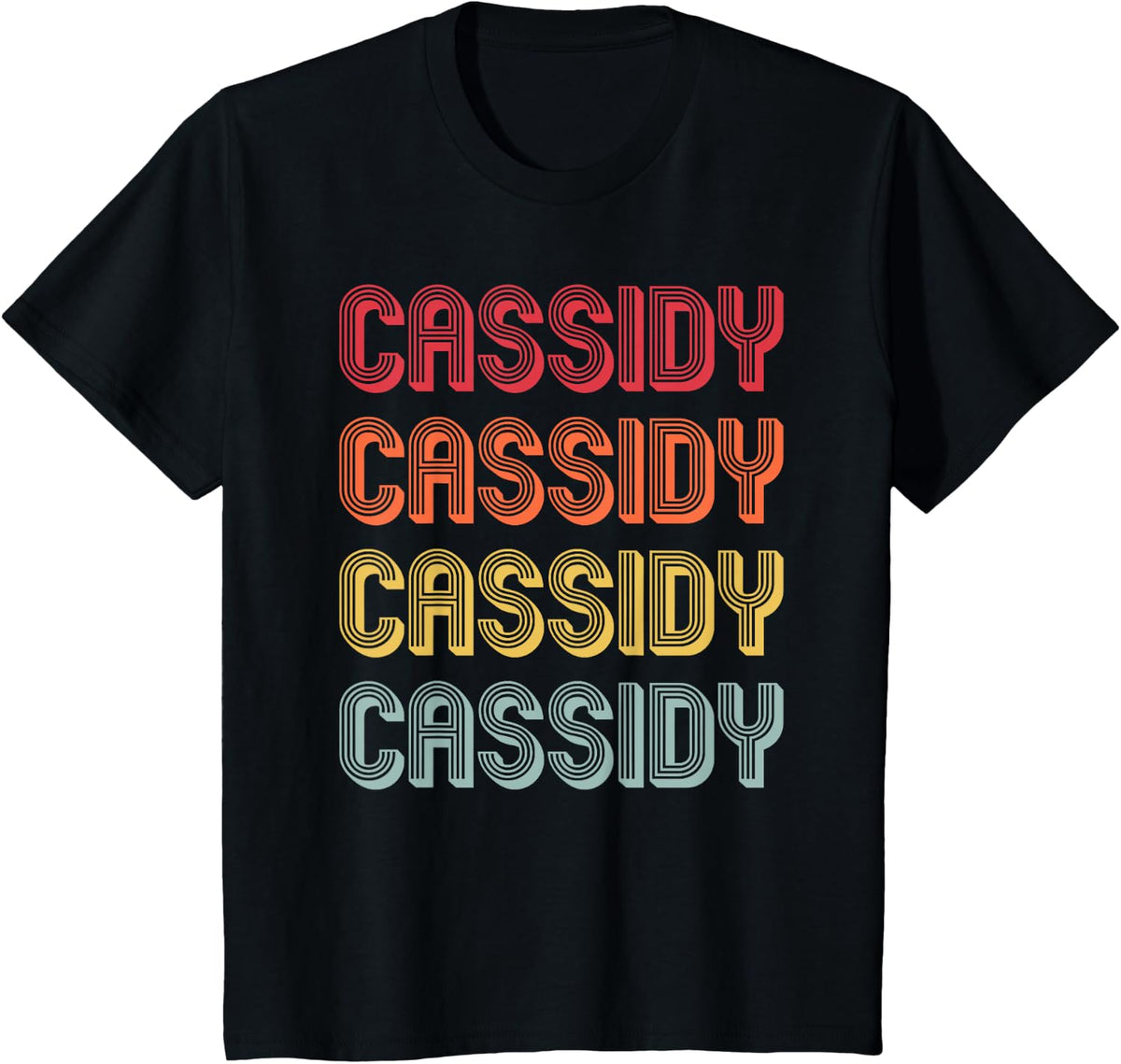 CASSIDY Gift Name Personalized Retro Vintage 80/90s Birthday T-Shirt - Black