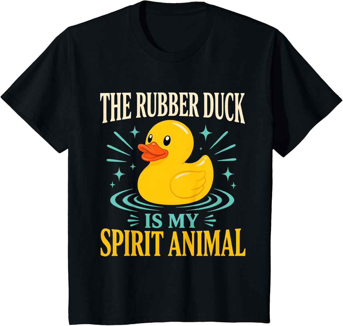 Rubber Duck is My Spirit Animal T-Shirt - Black