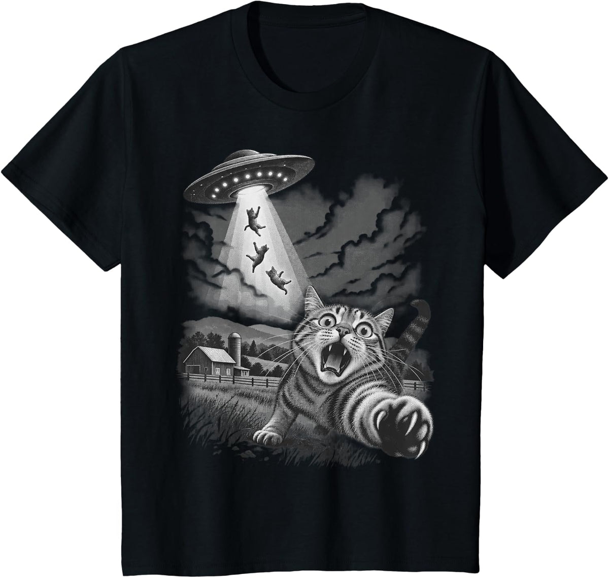 Farm Scene T-Shirt - Black